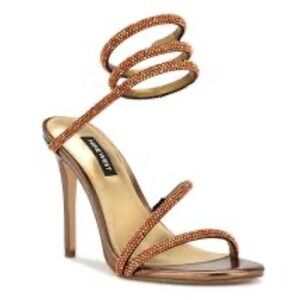 Nine West Women’s Maskil Ankle Wrap Heeled Sandals Size 7.5